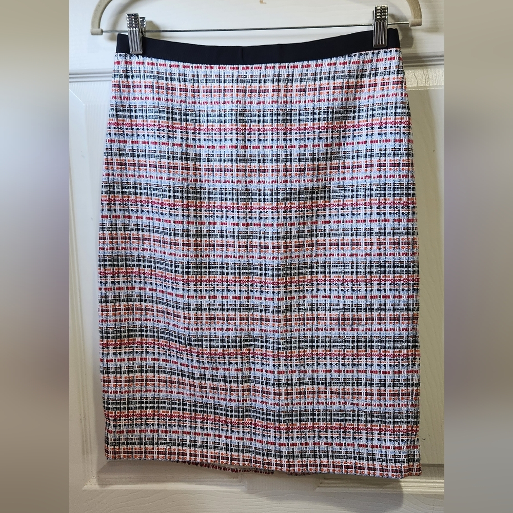 Talbots colorful tweed pencil skirt women's size 4 petite